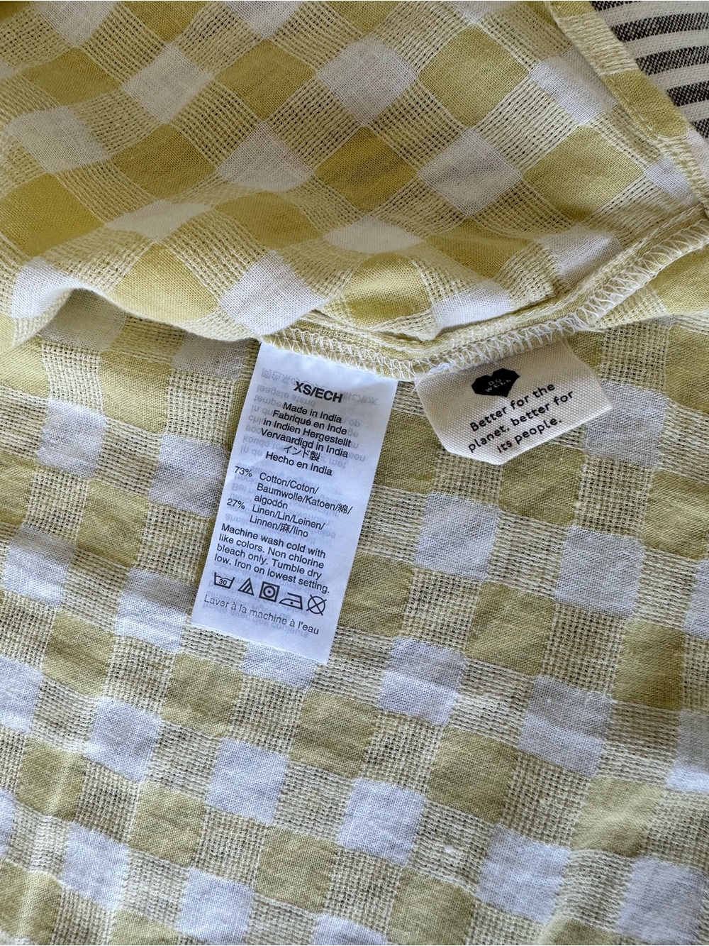Madewell Yellow and White Gingham Button-Down Shirt - Picture 7 of 7
